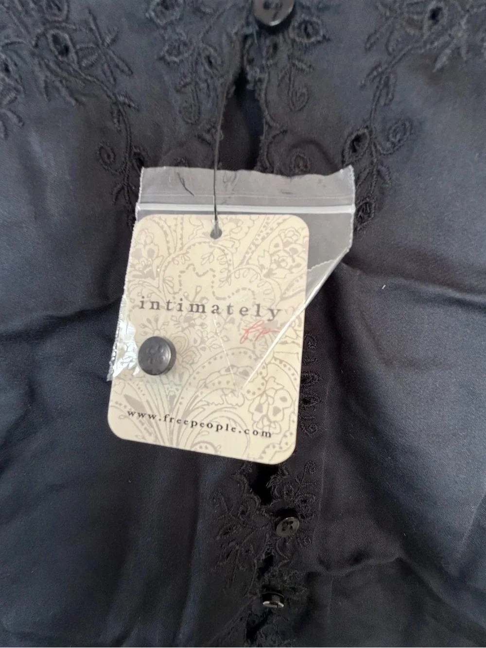 Free People Intimately FP Pieces of You Cami Black Eyelet Lace Crop Top NWT